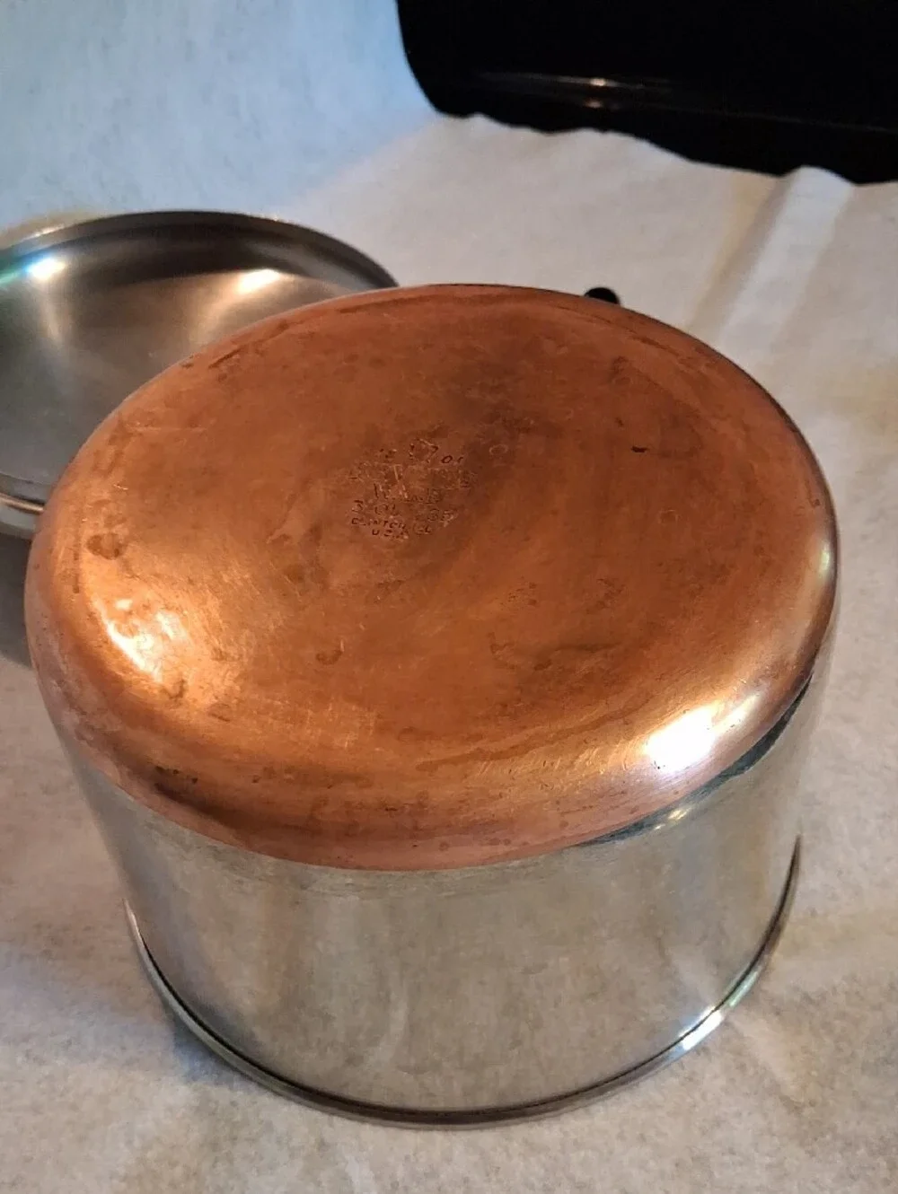Revere Ware Stainless Steel Saucepan  and Matching Lid 3 Qt.